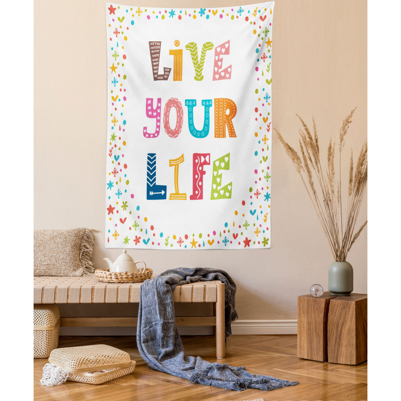 Funny Live Your Life Wording Tapestry