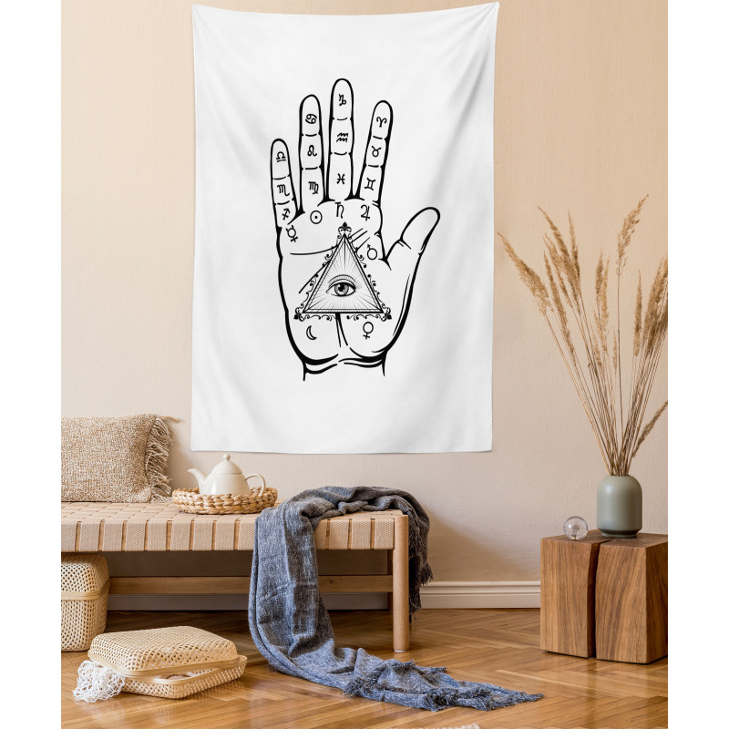 Psychic Hand Magic Eye Tapestry