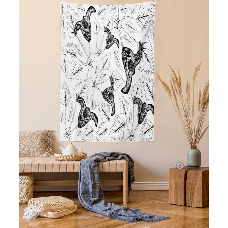 Leaves and Water Caltrop Tapestry