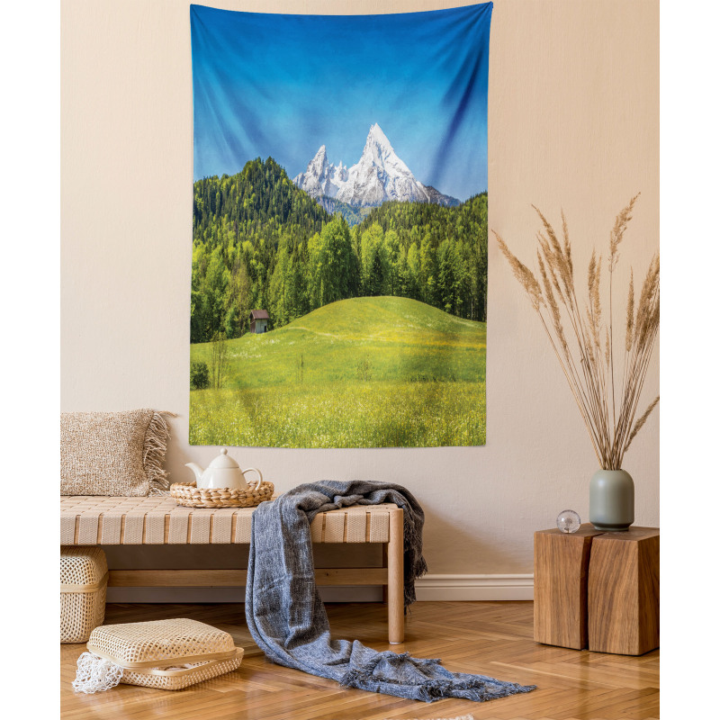 Bavarian Alps Village Tapestry