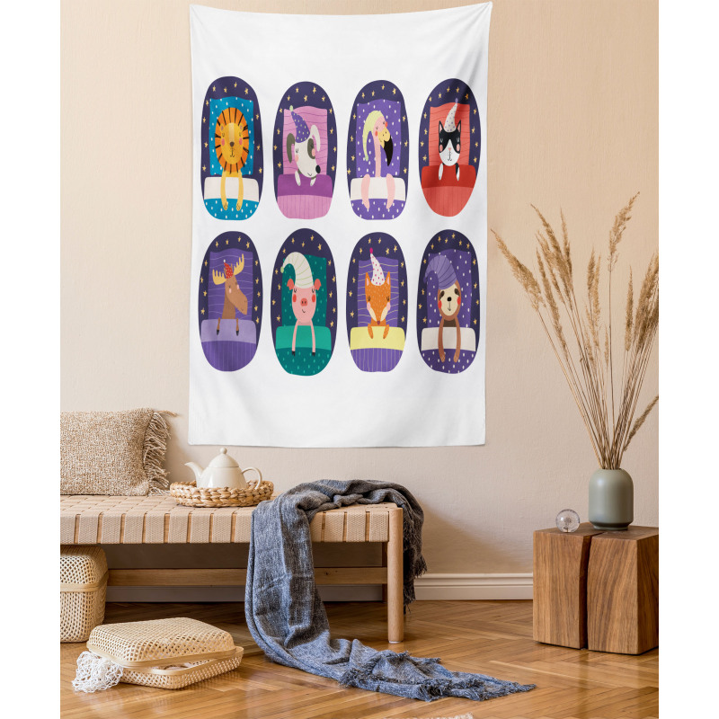 Pattern Sleeping Animal Tapestry