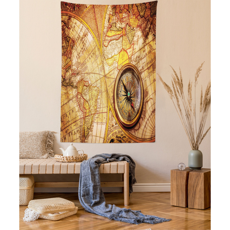 Old World Map Tapestry