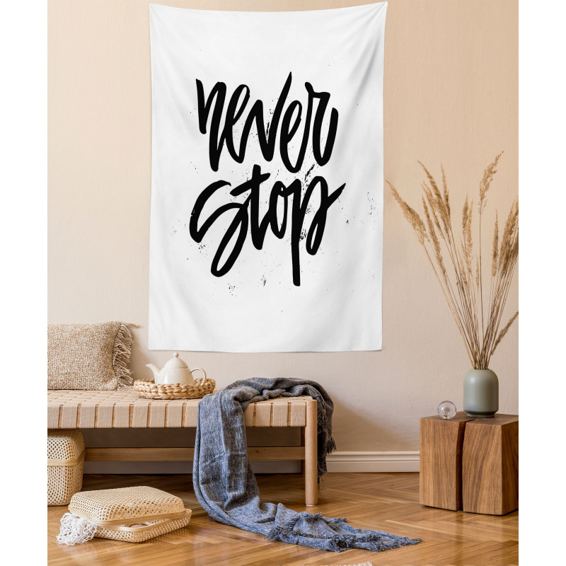 Never Stop Lettering Tapestry