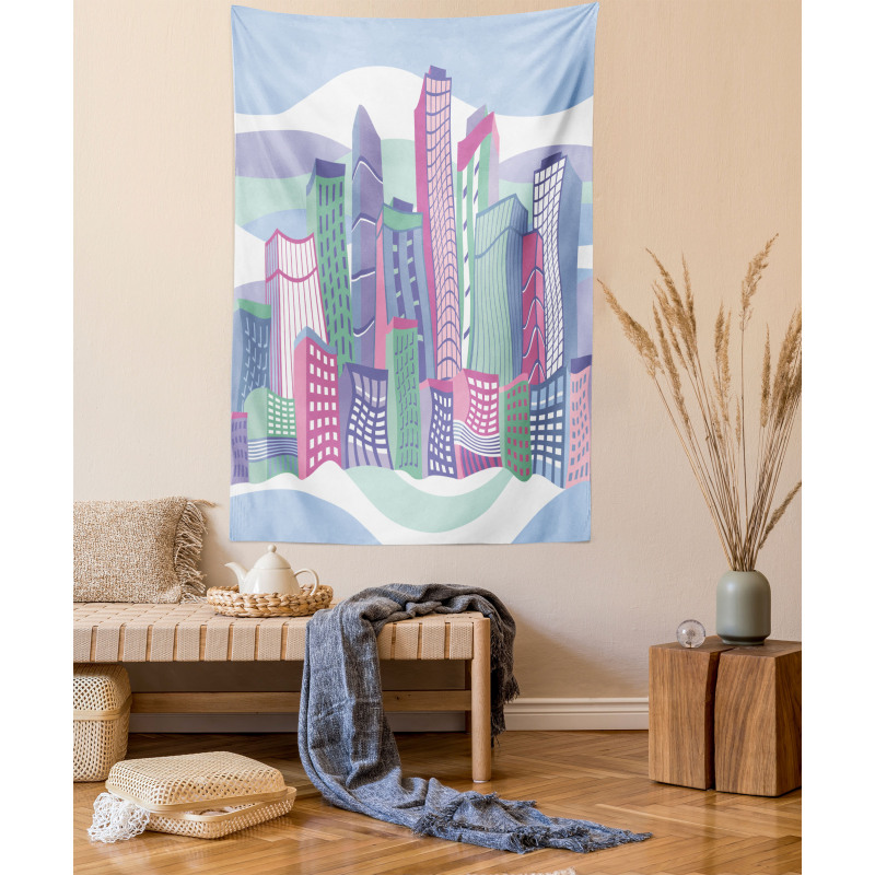 Funny Buildings in City Tapestry