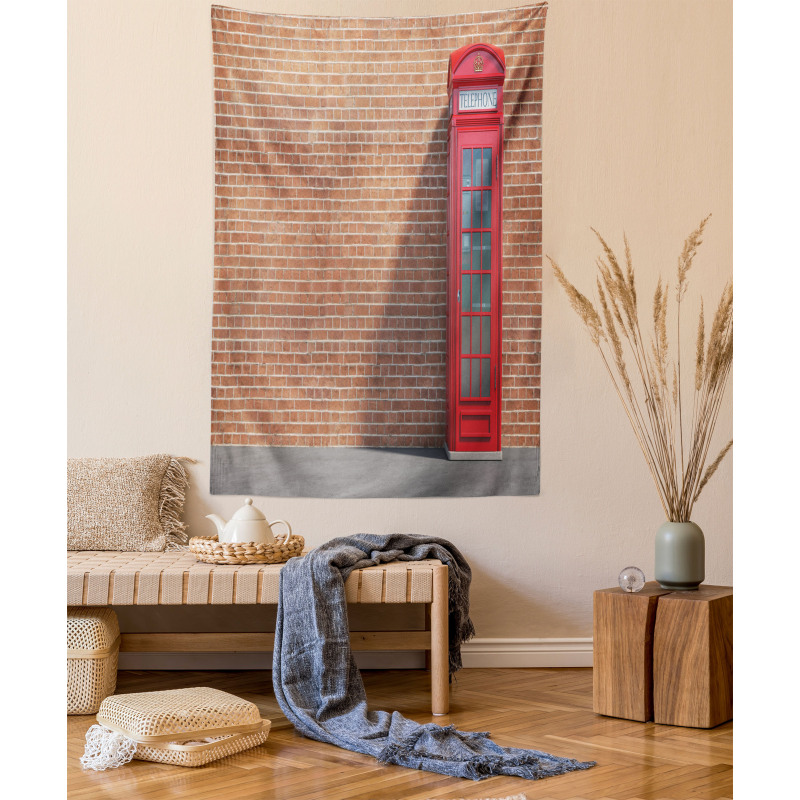 Telephone Kiosk Bricks Tapestry