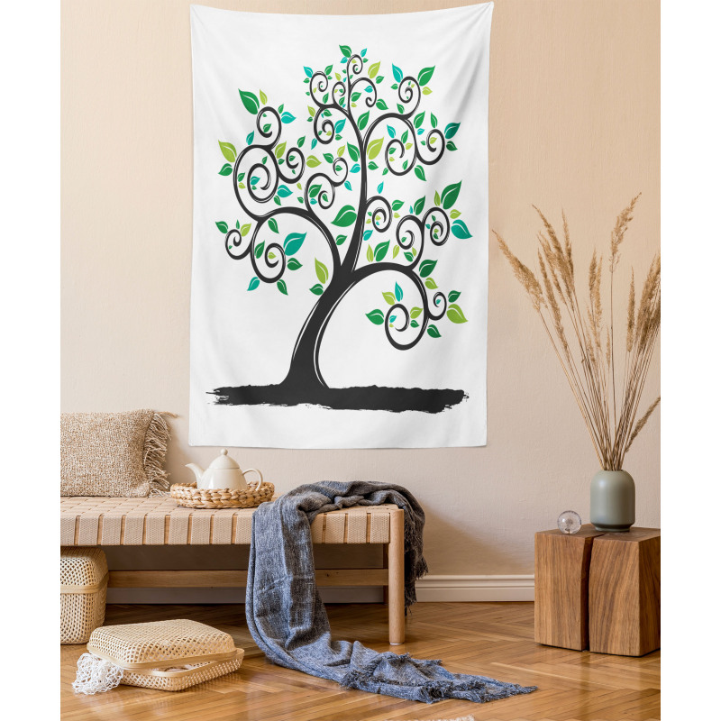 Abstract Minimalist Nature Tapestry