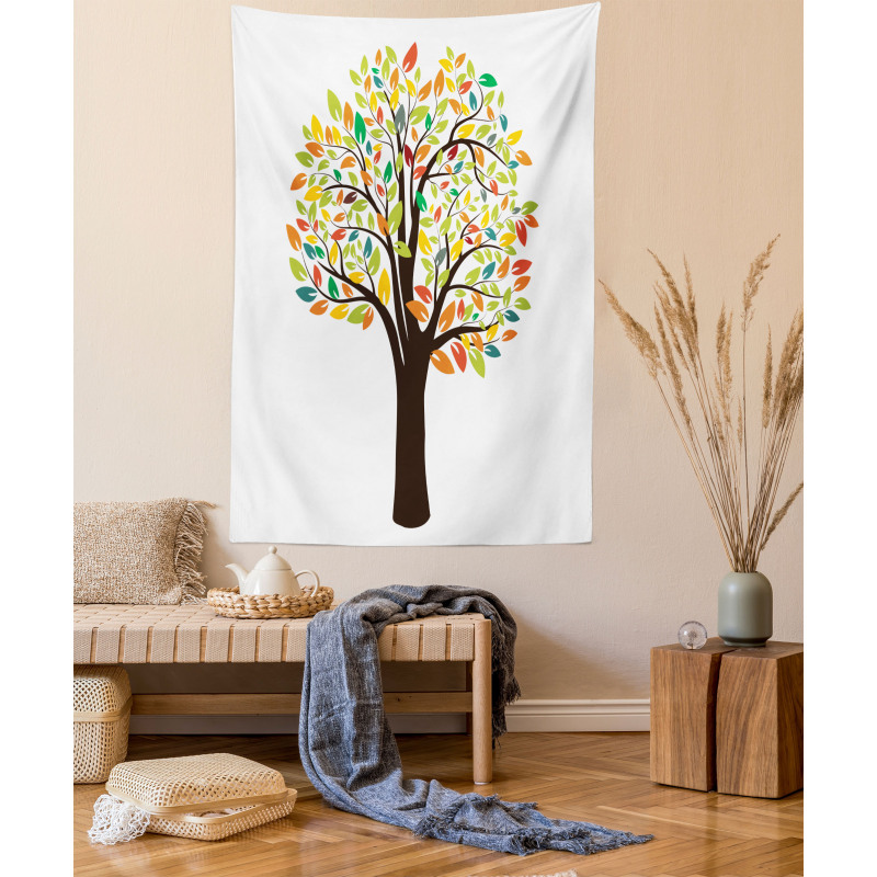 Autumnal Leaves Forest Flora Tapestry