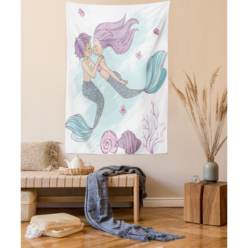 Underwater Couple Tapestry