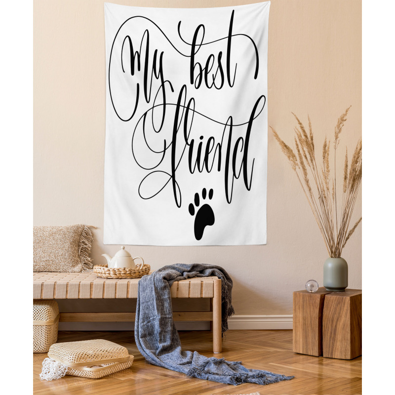 Positive Paws Words Tapestry