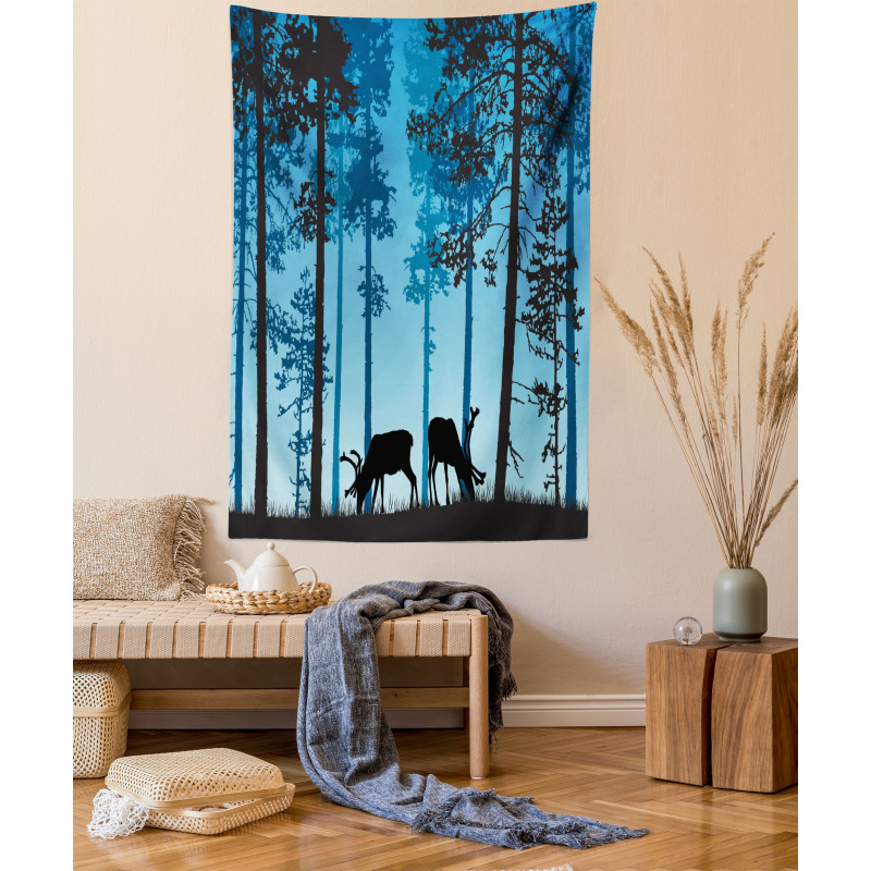 Wild Animal Elk Forest Tapestry