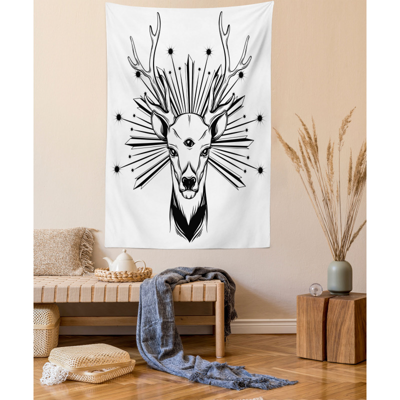 Elk Third Eye Occult Tapestry