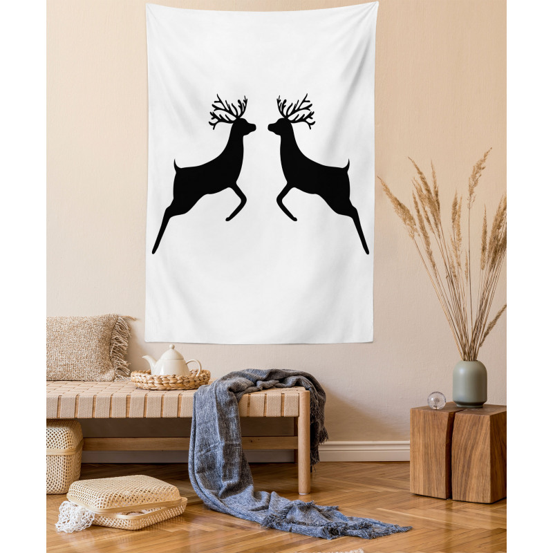 Reindeer Silhouette Tapestry