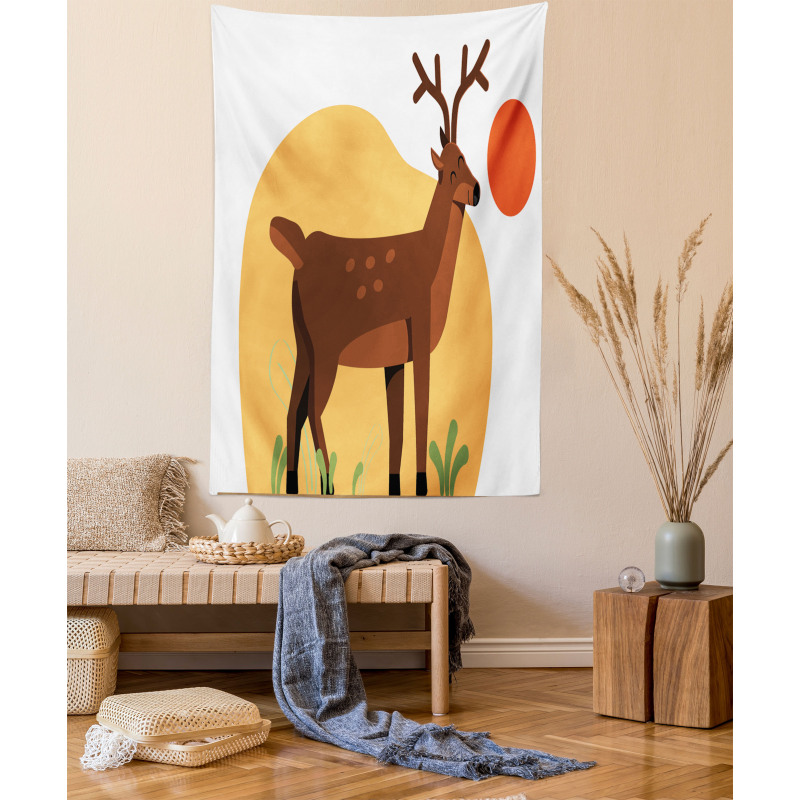 Smiling Antler Meadow Tapestry