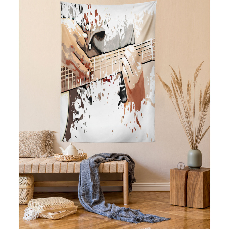 Man Playing Guitar Tapestry