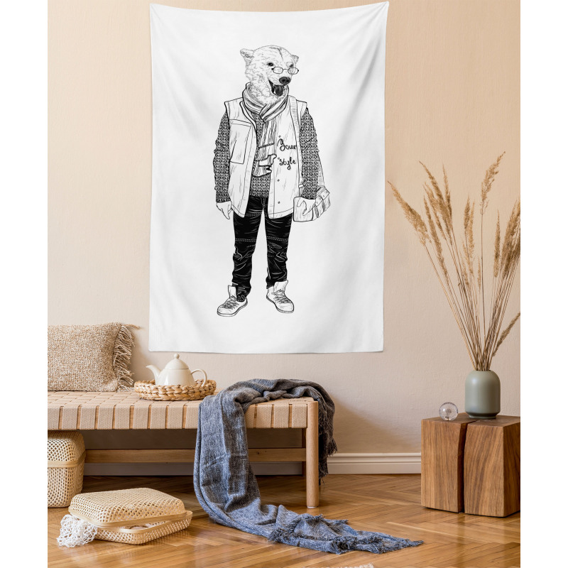 Fashionable Polar Bear Tapestry