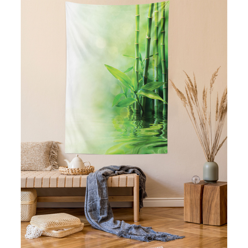 Spa Bamboos Trees Tapestry