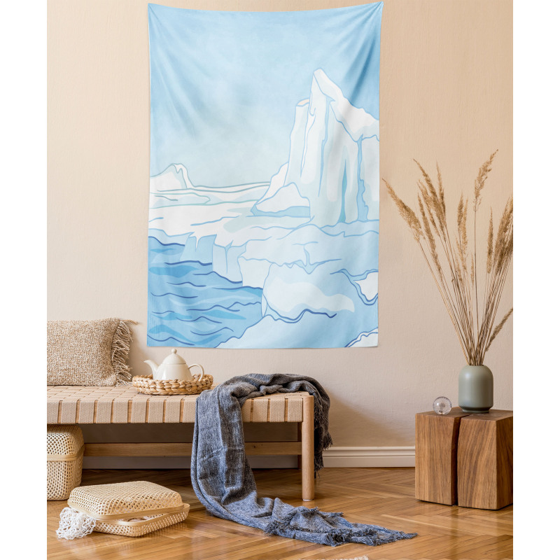 Cartoon Style Winter Theme Tapestry