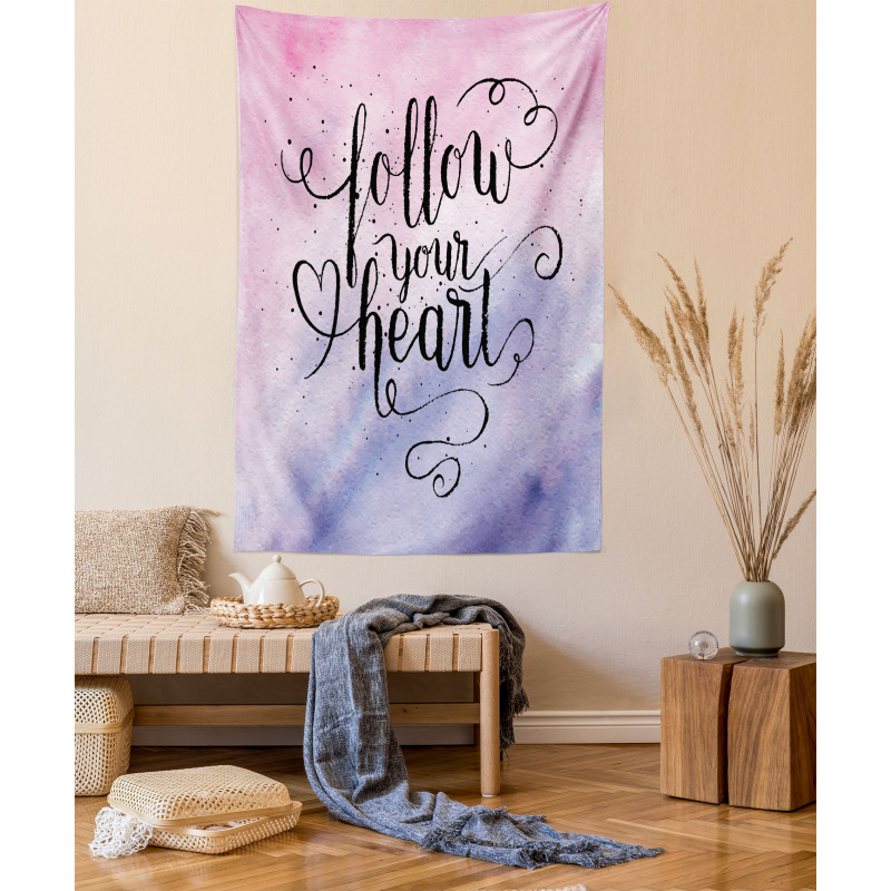 Follow Your Heart Words Tapestry