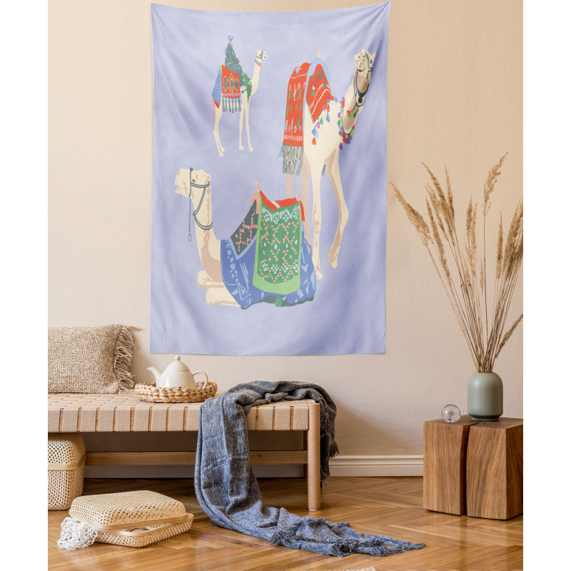 Camels with Rugs Tapestry