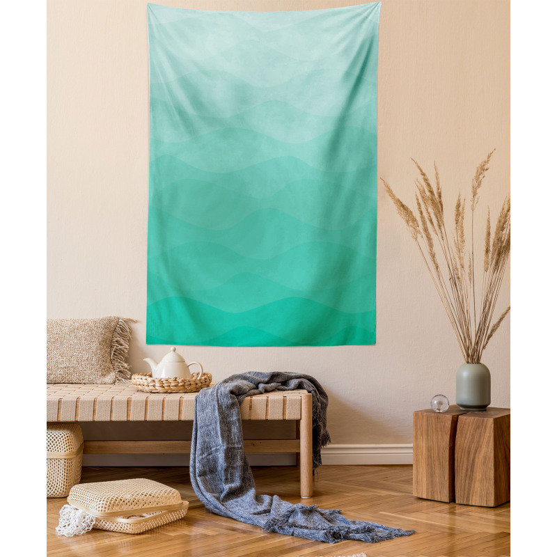 Tender Color Change Waves Art Tapestry