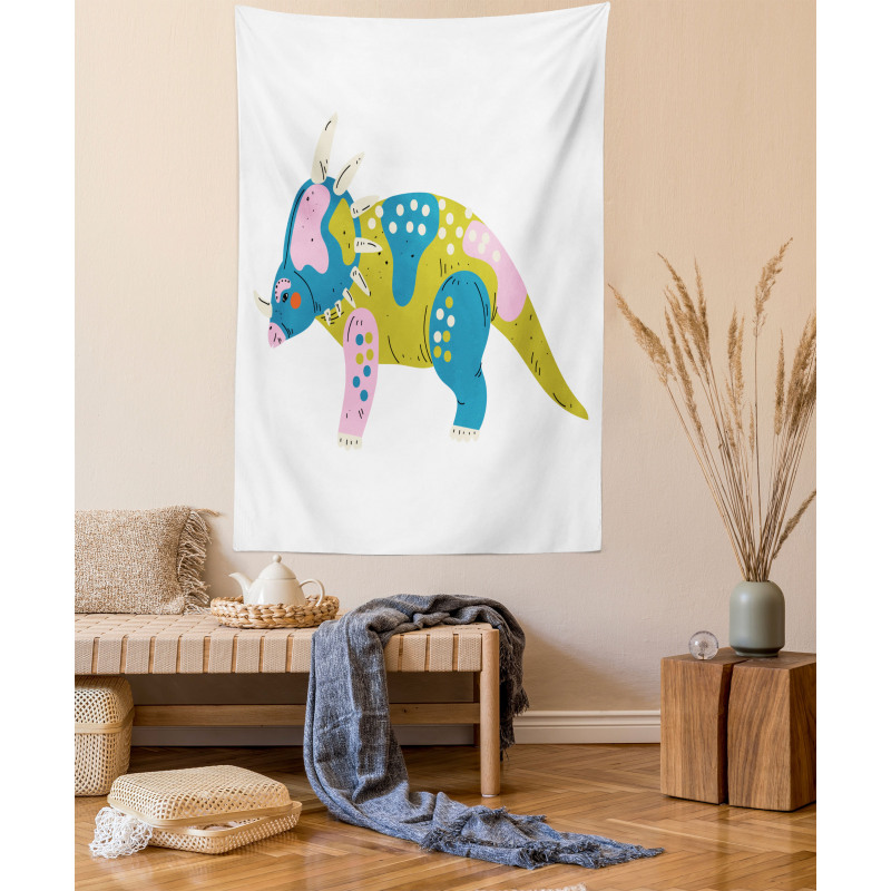 Prehistoric Animal Cartoon Tapestry