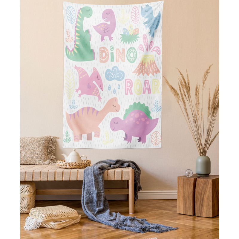 Baby T-Rex Nursery Theme Art Tapestry