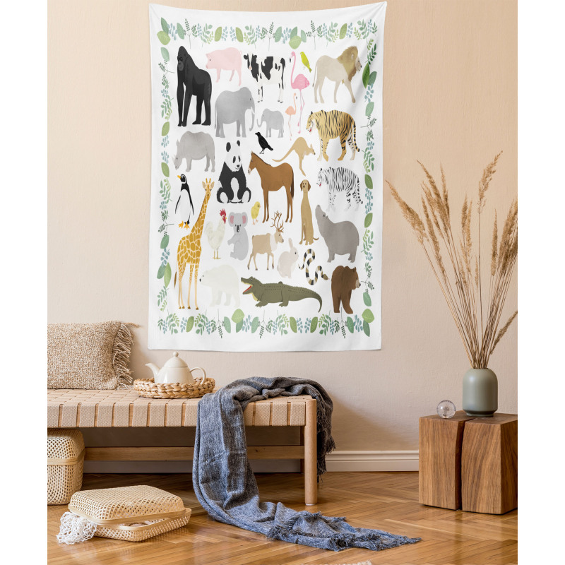 Assorted Forest Creatures Tapestry