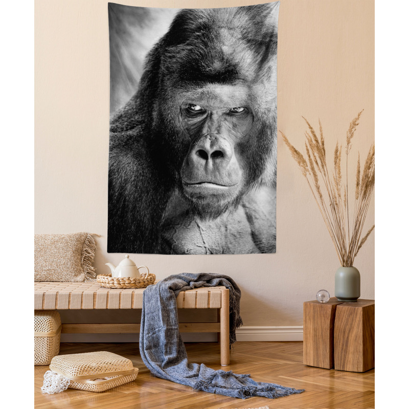 Ape Portrait Photography Tapestry