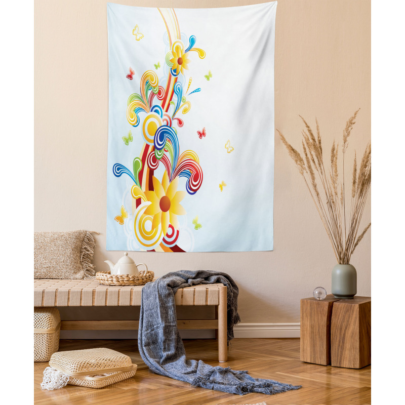 Funky Vertical Wave Tapestry
