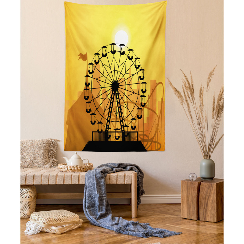 Amusement Park City Tapestry