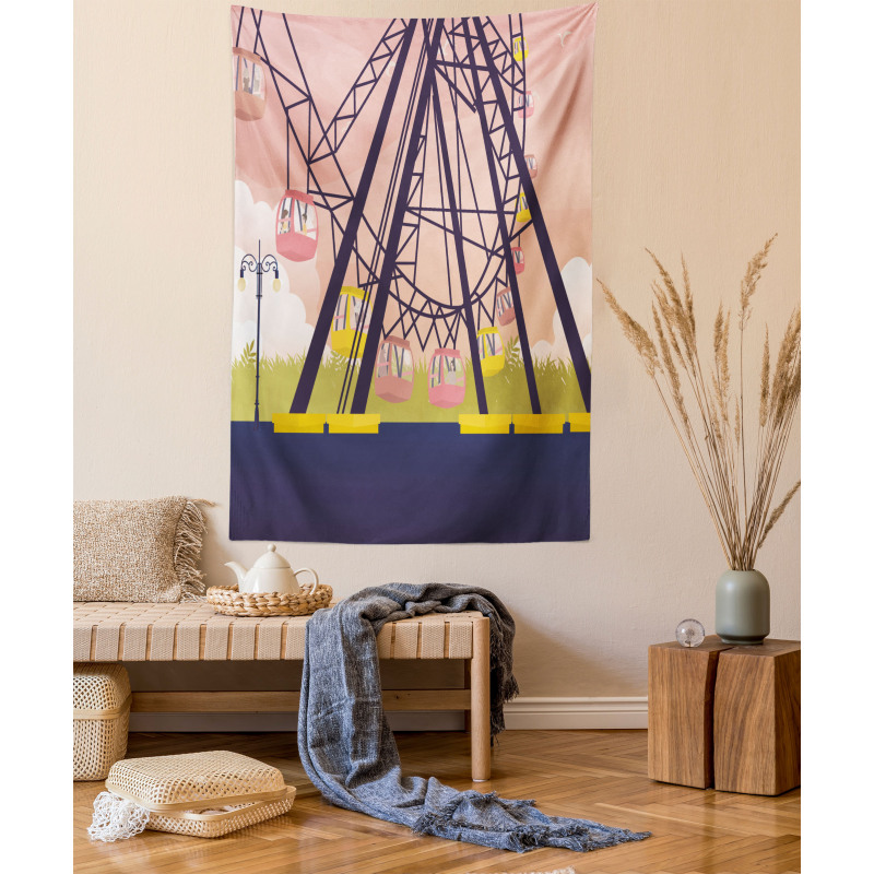 Cartoonish Fun Ride Tapestry