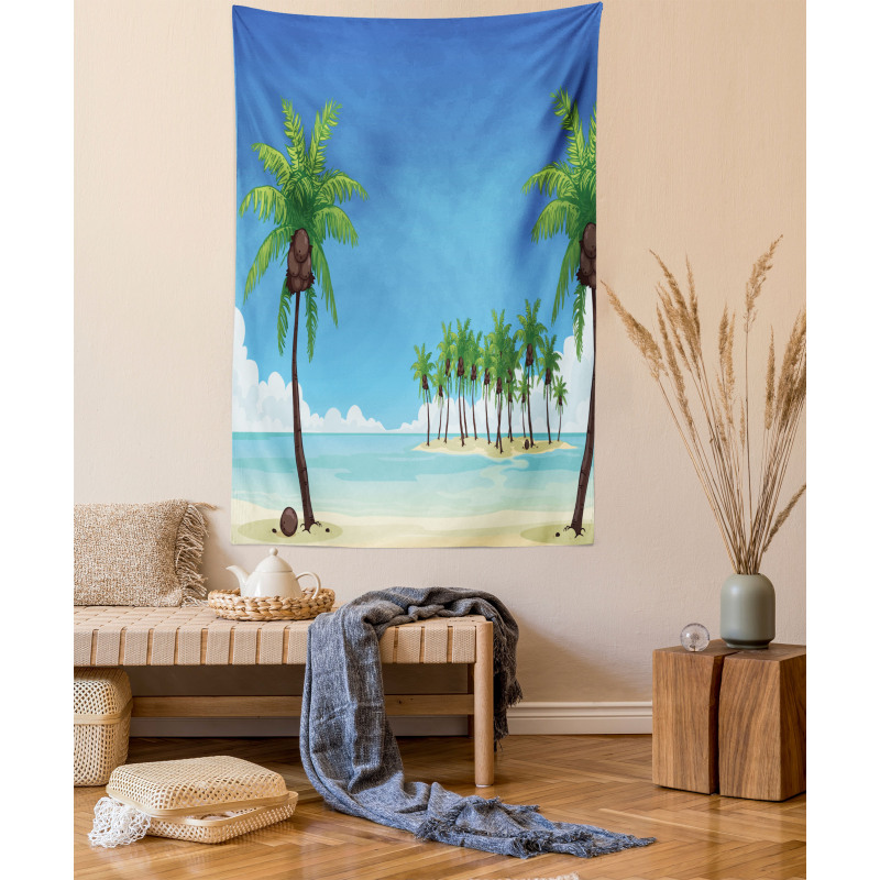 Coconut Trees in the Ocean Tapestry