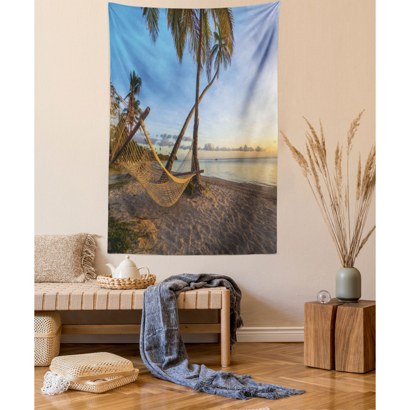 Summer Time Hammock on a Beach Tapestry