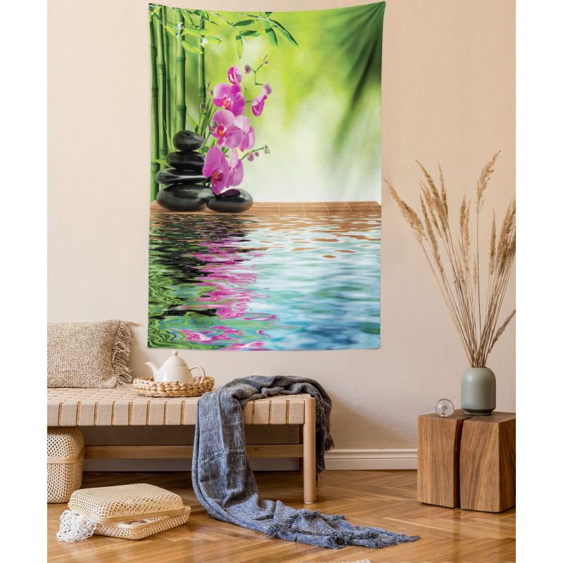 Tropic Orchid Flower Tapestry
