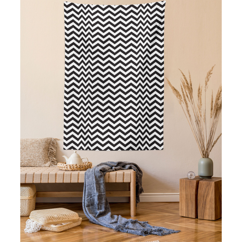 Abstract Quirky Zigzag Tapestry