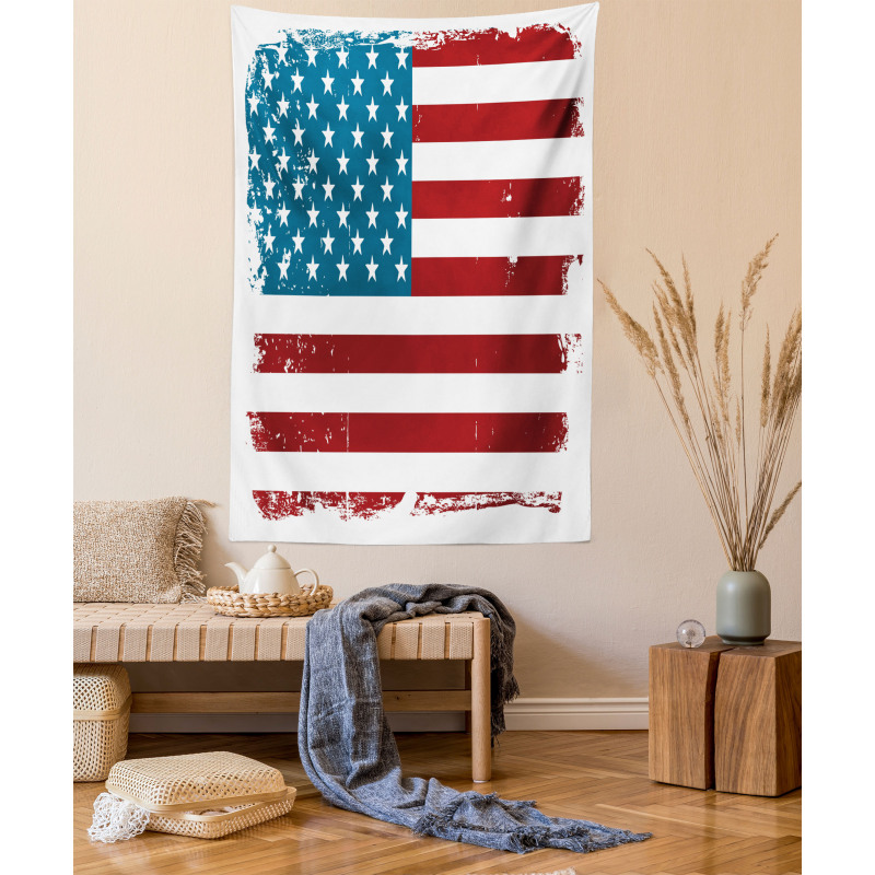 Grungy Old Glory USA Tapestry