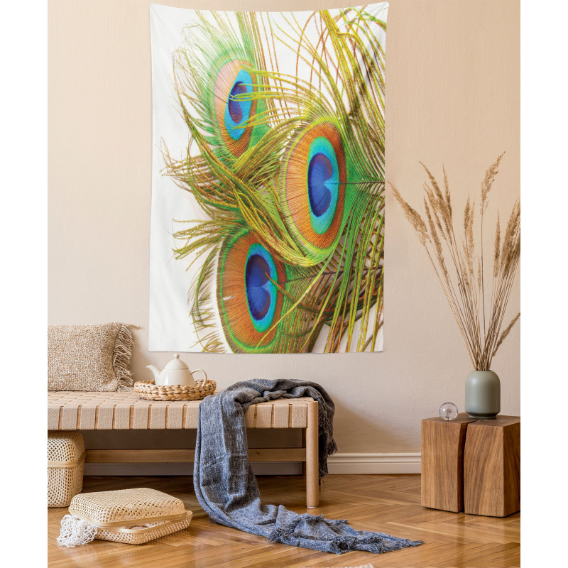 Modern Peacock Feathers Tapestry
