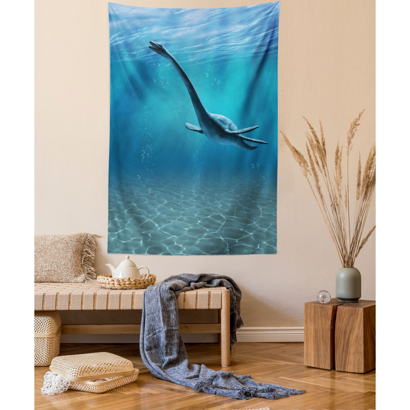 Aquatic Dinosaur Tapestry