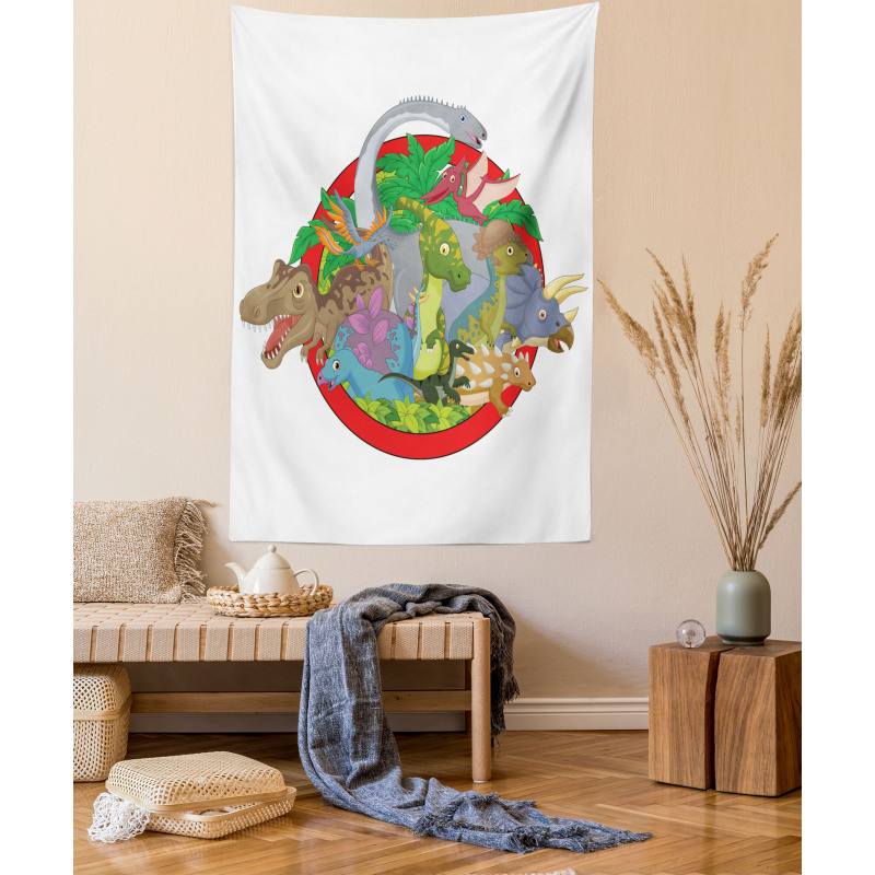 Tropical Plants Leaves Tapestry