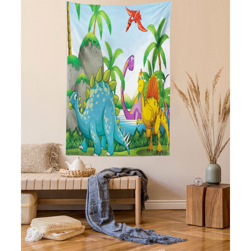 Dinosaurs in the Jungle Tapestry