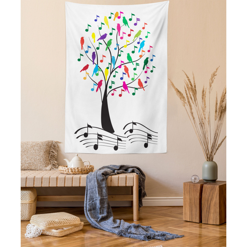 Tree with Notes Happiness Tapestry