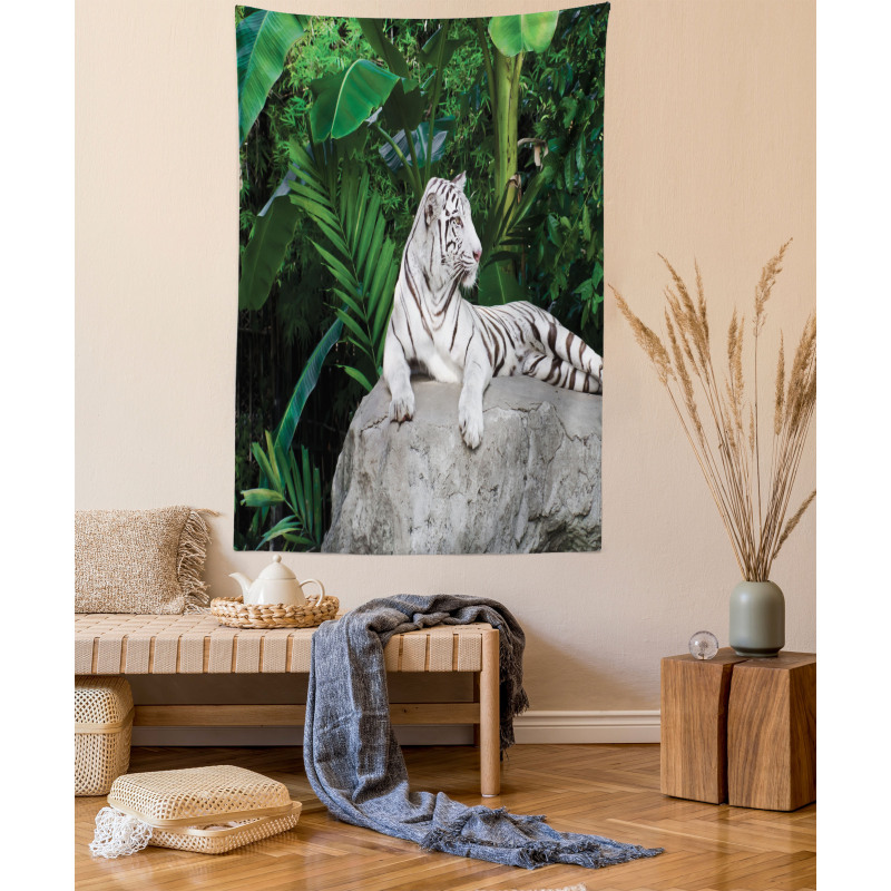 White Tiger in Jungle Tapestry