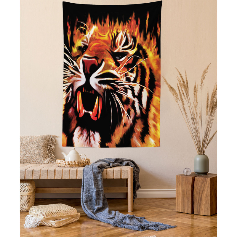 Hunter Forest King Tiger Tapestry