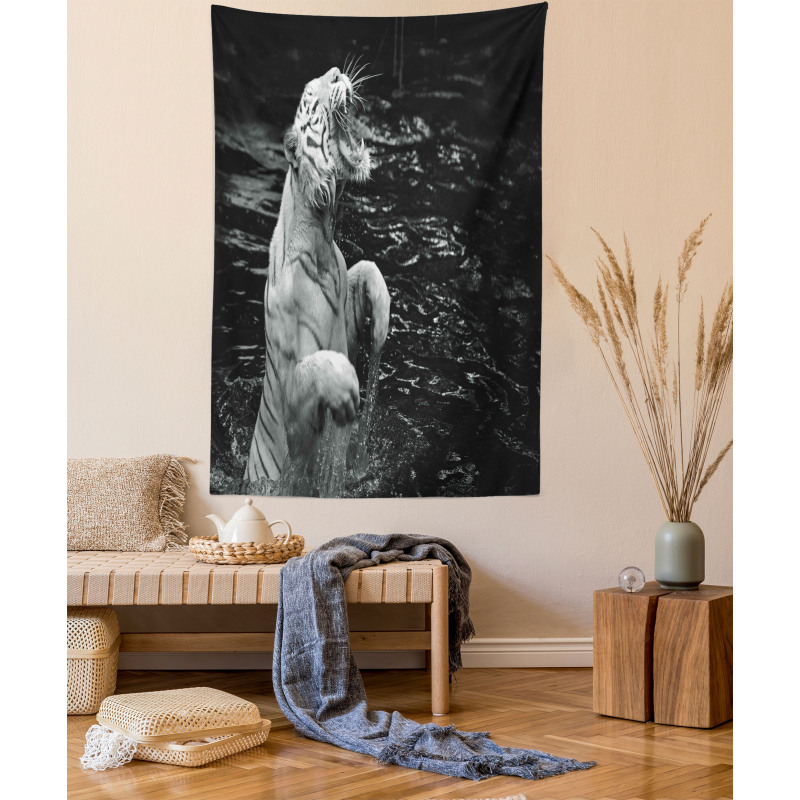 Exotic White Tiger Tapestry