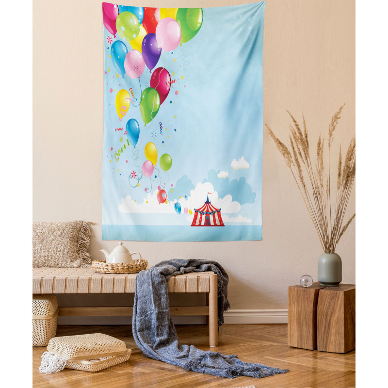 Carnival Tent Balloons Tapestry