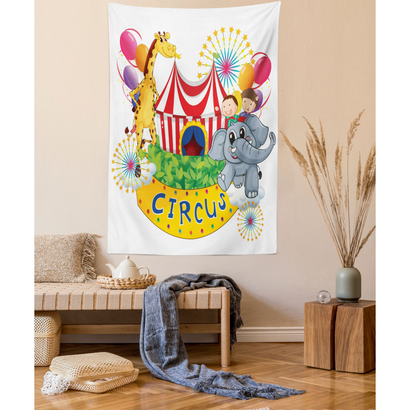 Circus Show with Kids Tapestry