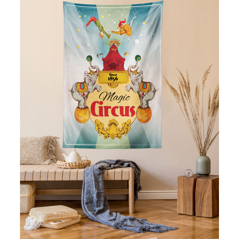 Vintage Circus Tent Tapestry