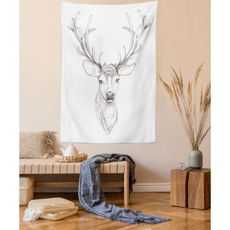 Sketch of Deer Head Tapestry