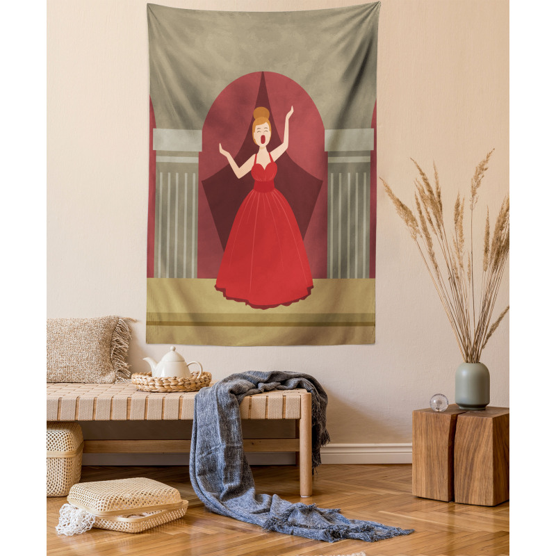 Singing Woman Formal Clothes Tapestry