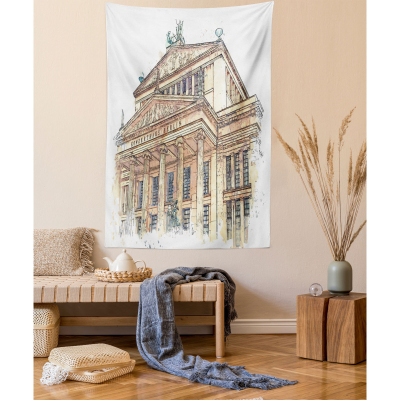 Germany Iconic Building Paint Tapestry